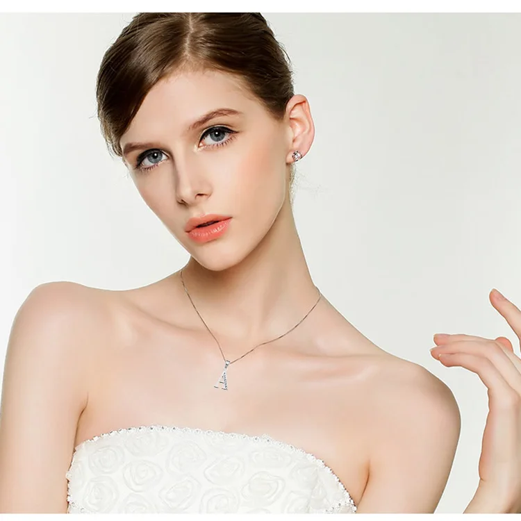 Модные подвески из стерлингового серебра с 26 буквами ювелирные изделия для