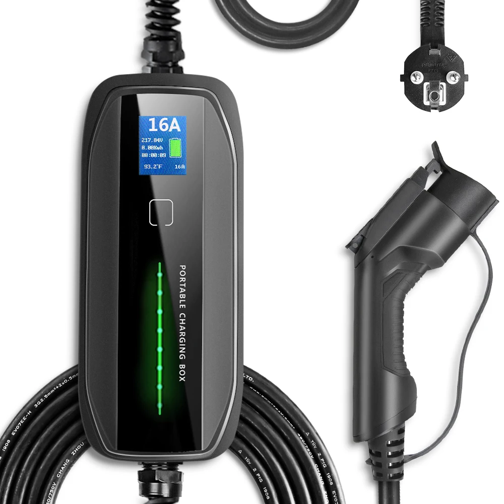 

16 Amp режим C 250V EV Быстрый зарядный кабель с штепсельной вилкой Schuko