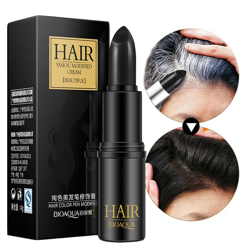 Одноразовая краска для волос мгновенное серое покрытие корней цвет изменить