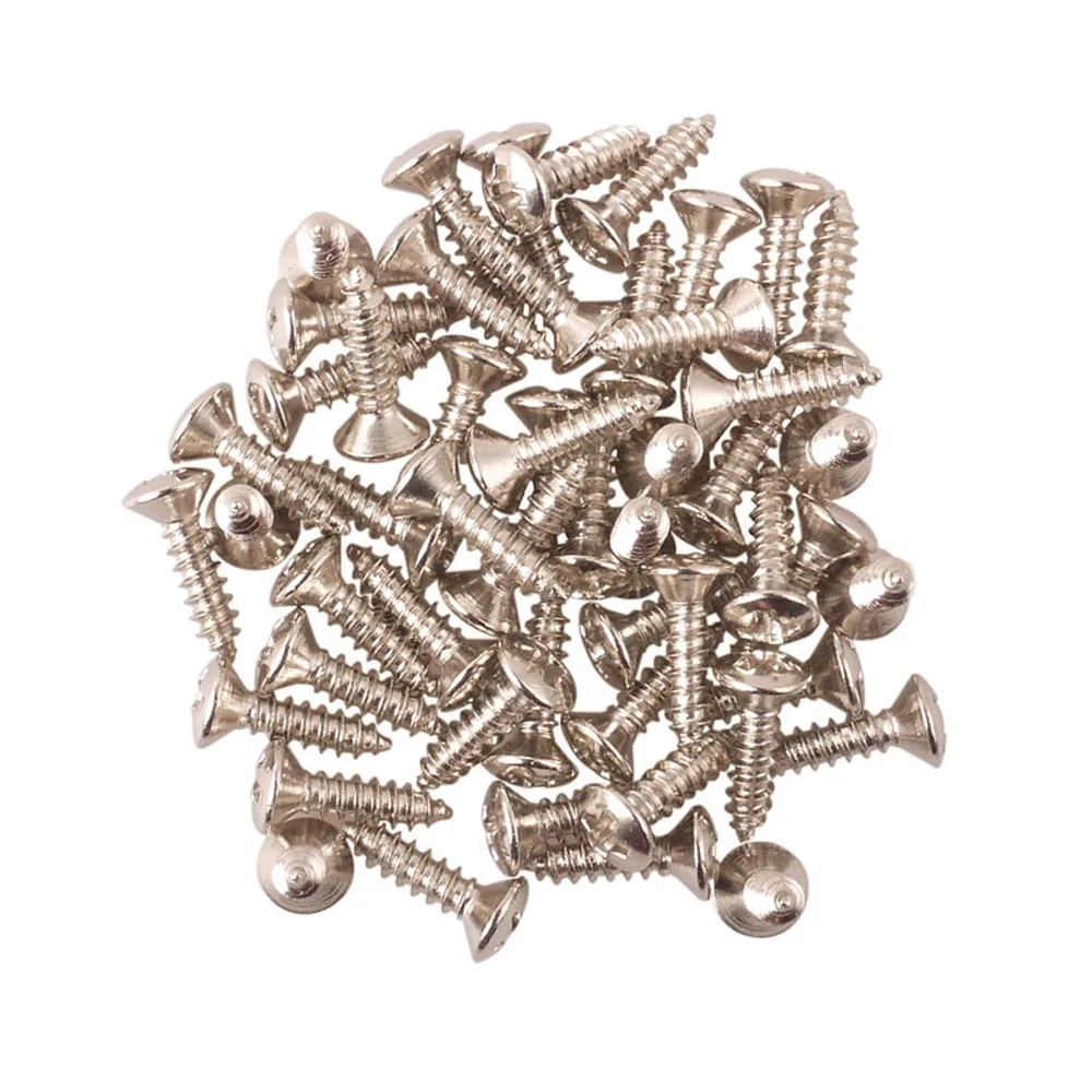 100 stücke großhandel elektrische gitarre bass gitarre schlagbrett schrauben chrom nickel farbe 312mm für schlagbrett platte montieren