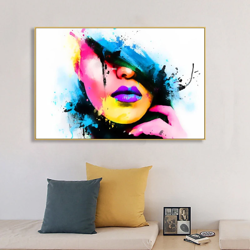 Настенные граффити картины на холсте абстрактный портрет холст Художественная