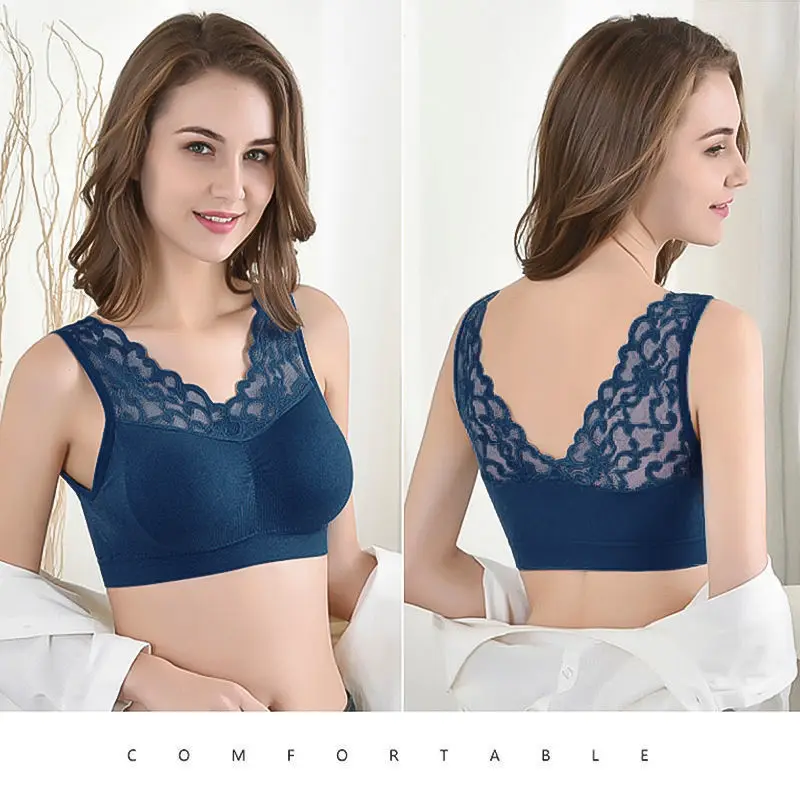 

Underwear Women Plus Size Bra Top Comfortable Fitness Jogging Breathable Bralette Sexy Lingerie Camisole Female Lace Push Up Bra