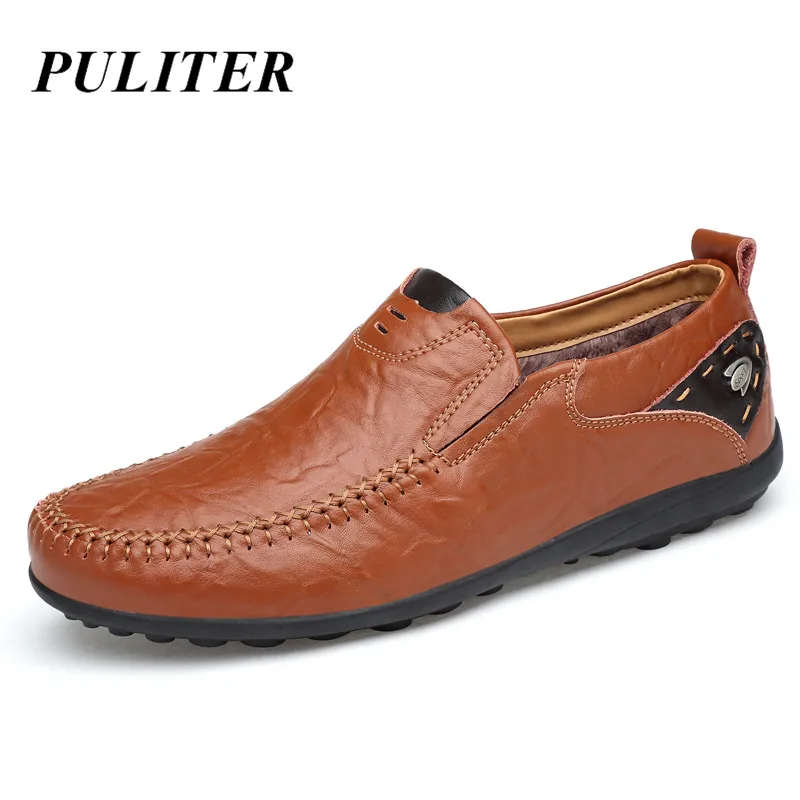 Итальянская мужская обувь повседневные Роскошные брендовые зимние мужские