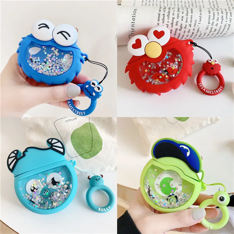 

Мягкий силиконовый чехол с изображением милого Сезам улица майка Салли айрpods 1 2 защитный чехол для наушников Apple Airpods под заказ