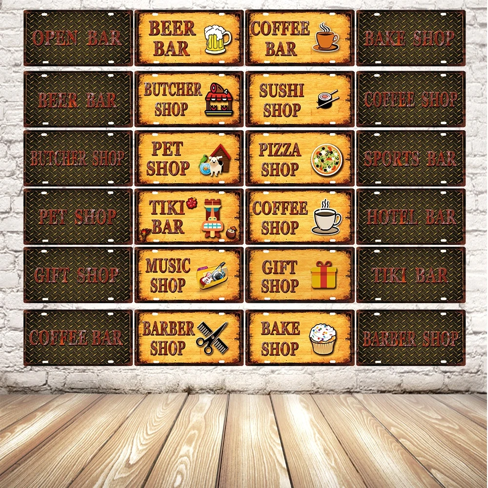

[ WellCraft ] Barber Coffee Music Shop Tiki Beer Bar Metal Sign Tin Poster Home Decor Bar Wall Art Painting 15*30 CM Sizer C8