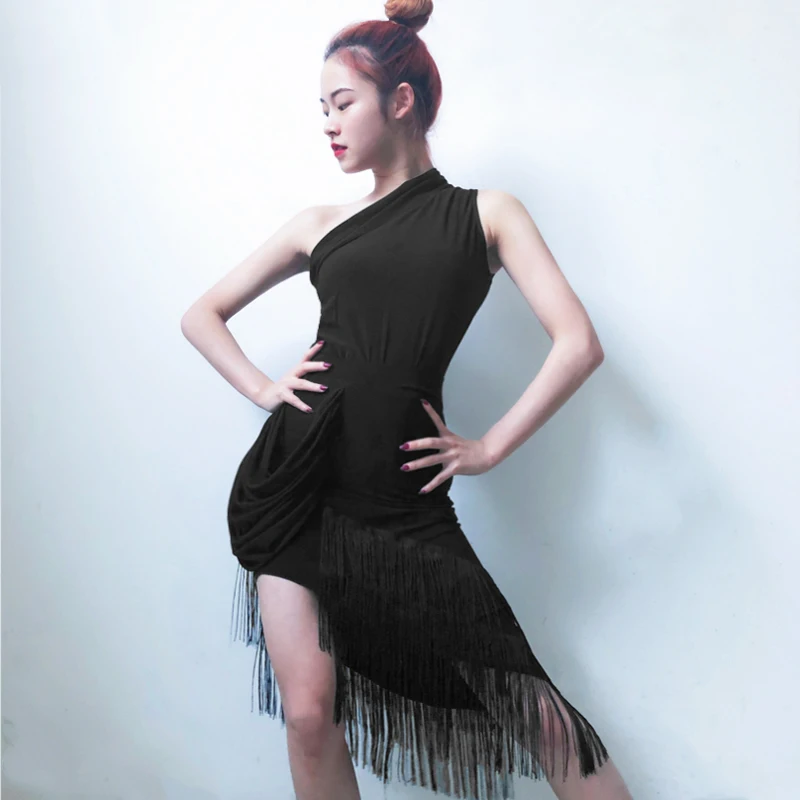 Топы для латиноамериканских танцев женские костюмы соревнований черный
