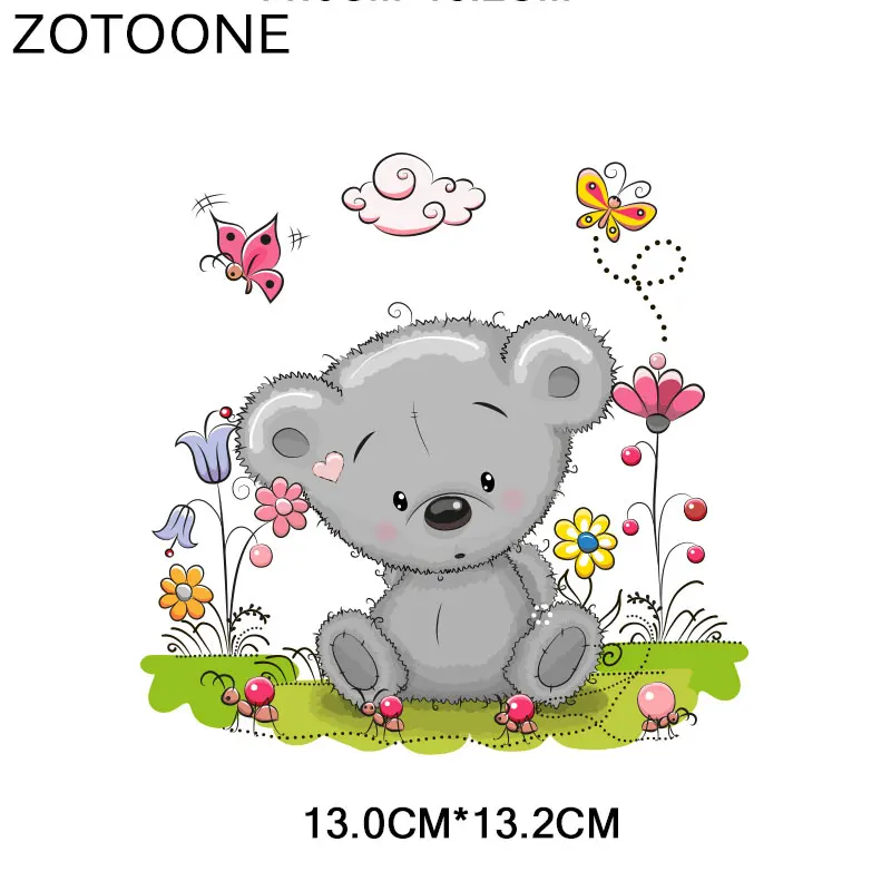ZT1668 ZOTOONE Мультяшные наклейки с животными для железной передачи одежды DIY аксессуары футболки Платья моющиеся теплопередачи H - Цвет: ZT1668