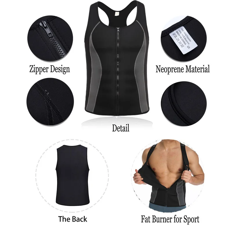 Новинка 2020 Мужская сауна корректирующая одежда ультрашейпер рубашка мужской