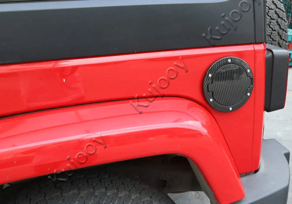 

Gas Tank Cap Cover Fuel Filler Door for Jeep Wrangler 2007-2017 Car Styling Accessories Carbon Fiber Grain