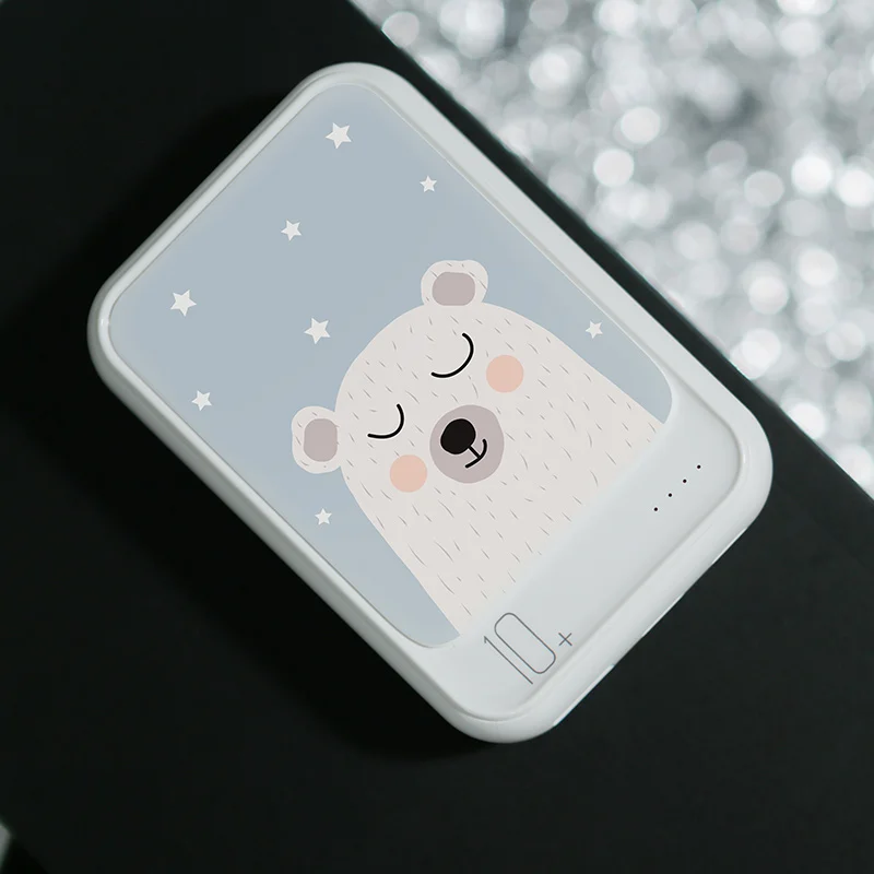 Liberfeel Maoxin mini powerbank 10000 мАч 9 узоров одна рука портативный Тип c микро Двойной вход