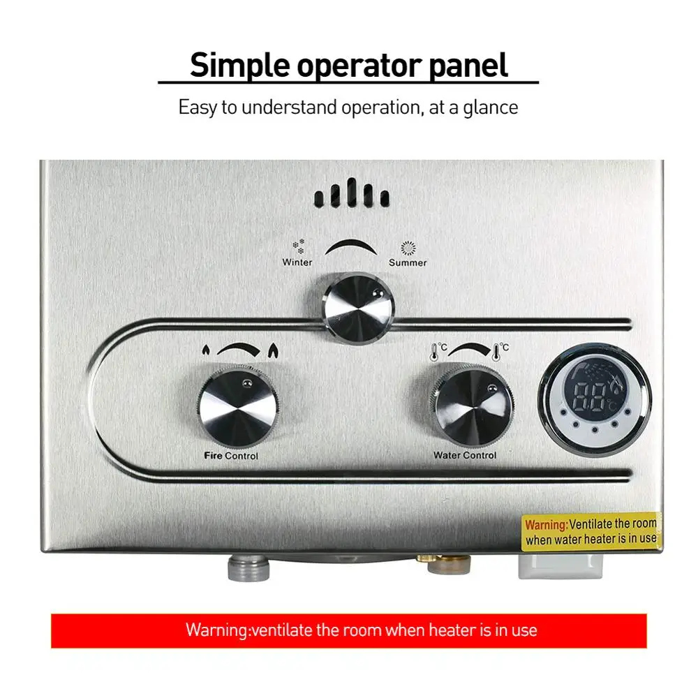 1200 Вт 6л весь дом газовый водонагреватель Открытый Ванная комната прямой