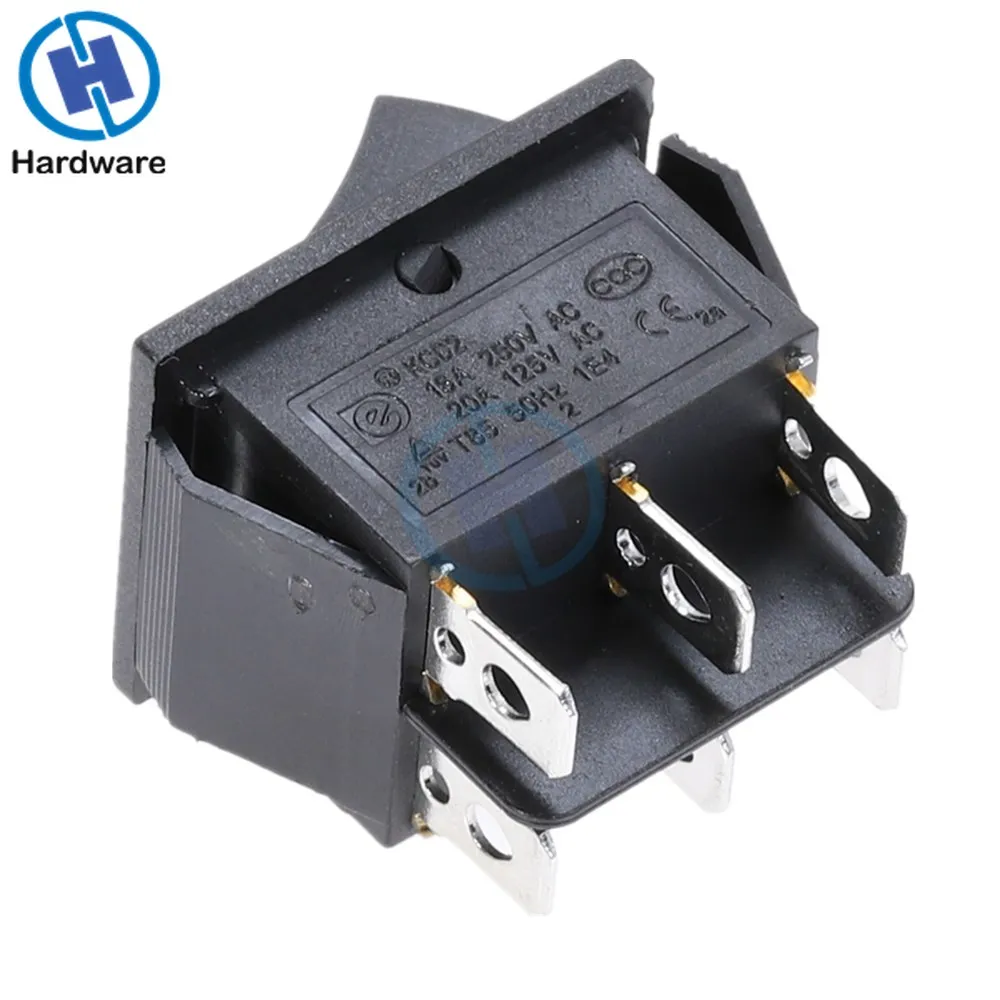 KCD2 рокерный выключатель 3 позиции 6 штифтов светильник 16 А 250 В переменного тока/20