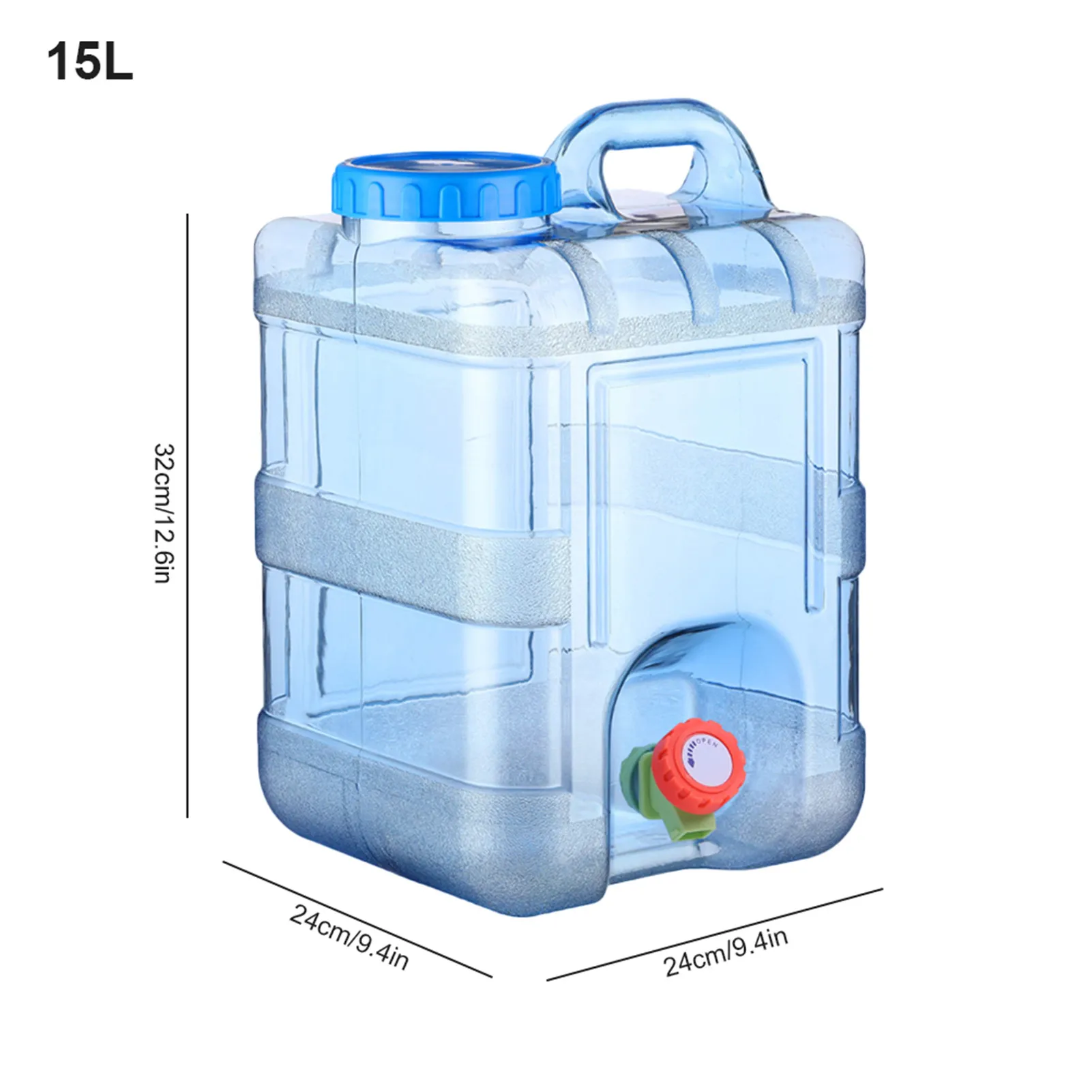 

15L 20L Pure Water Plastic Bucket Home Water Storage Container With Lid Car Self-driving Tour with Faucet Mineral Water Barrel