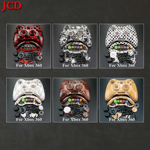 Беспроводной игровой контроллер JCD, жесткий рандомный Камуфляжный защитный чехол для геймпада, полный комплект с кнопками, аналоговые бамперы для XBox 360