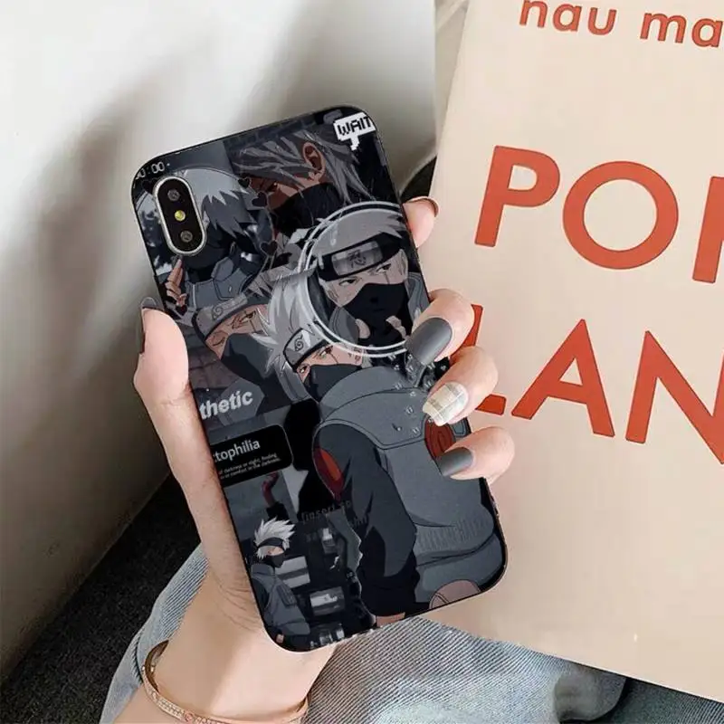 

MaiYaCa Anime Naruto Kakashi Phone Case for iPhone 11 12 pro XS MAX 8 7 6 6S Plus X 5S SE 2020 XR cover