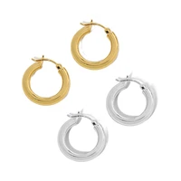 korean design minimalist geometric circle 925 sterling silver for women hoops earrings gothic accessories fine jewelry