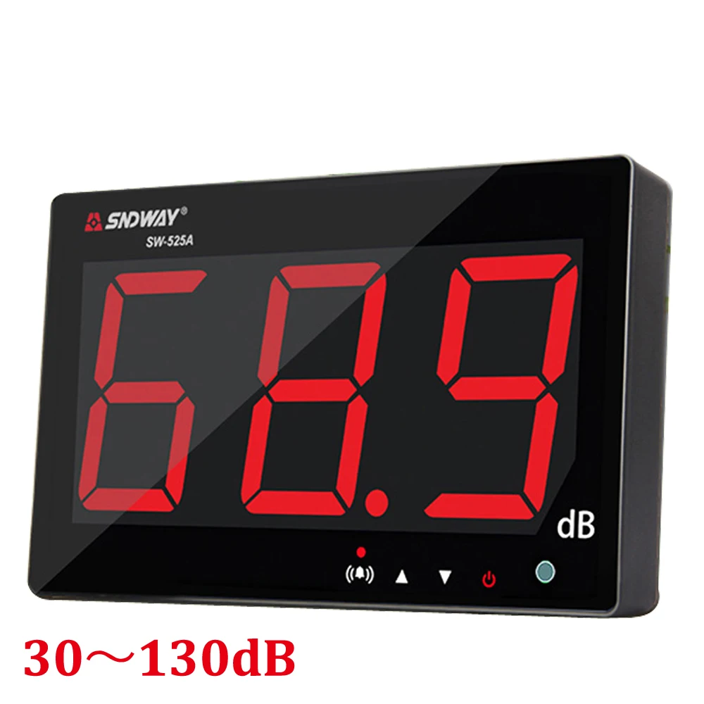 Цифровой измеритель уровня звука 30 ~ 130 дБ большой экран дисплей Ресторан Бар
