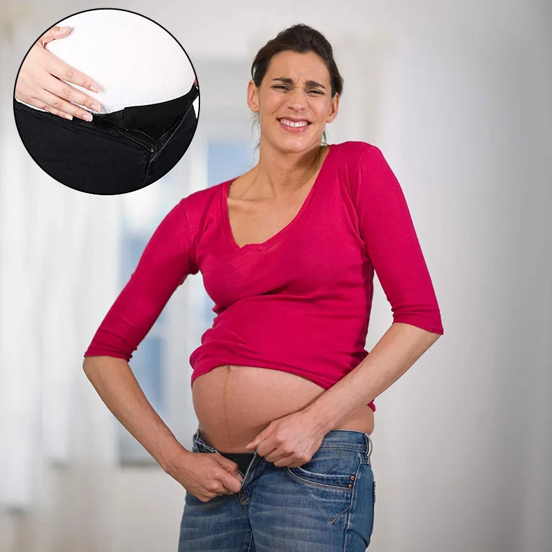 

Maternity Waistband Elastic Extender Soft Pants Belt Extension Buckle Button Lengthening Pregnant Women Pregnancy Adjustable