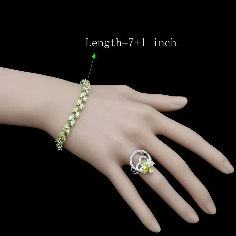 Серебряные Ювелирные наборы 925 для невесты женщин Свадебное Украшение