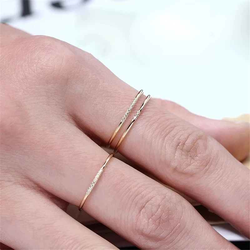 14K покрыто золотом циркон кольца костяшки Boho ювелирные изделия Anillos Bague Femme