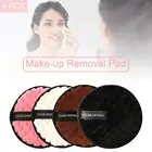 4 шт., салфетки из микрофибры для макияжа лица