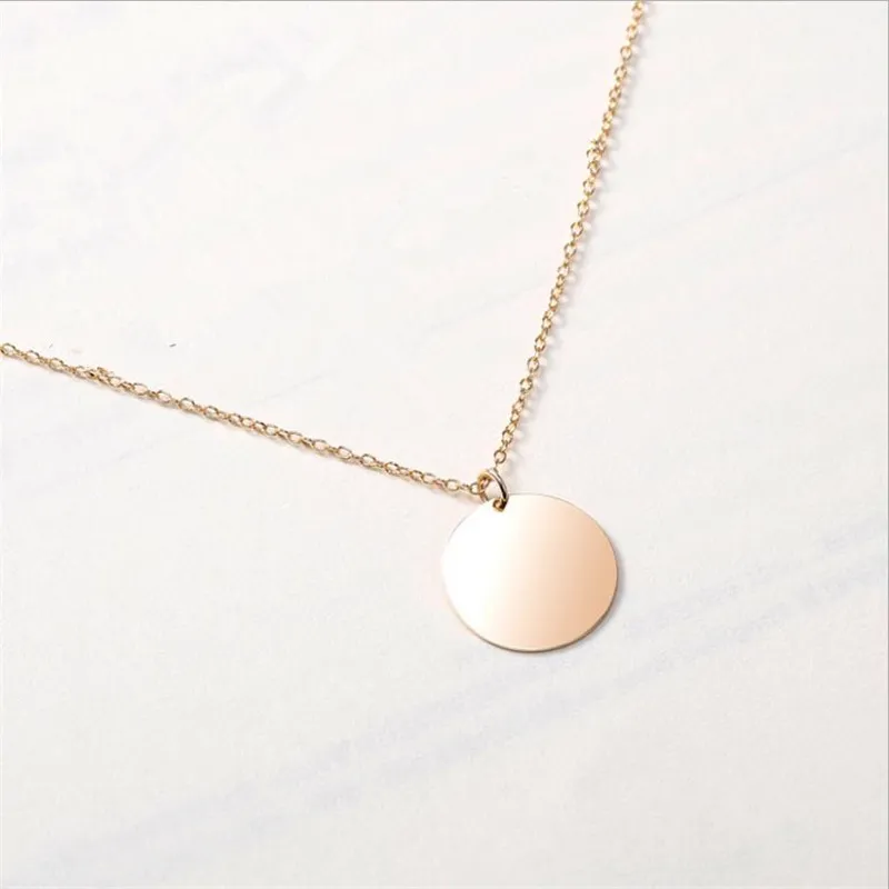 Женское колье из серебра 925 пробы с круглой подвеской|Ожерелья| |