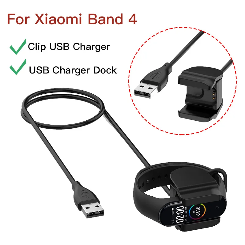 Магнитный зарядный кабель для Xiaomi Mi Band 4 док станция передачи данных провод MiBand USB