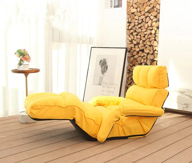 Yellow Color Современный Пол раскладное кресло регулируемое кресло мебель для гостиной в японском стиле Спальное кресло кресла-шезлонги - Цвет: Yellow Color