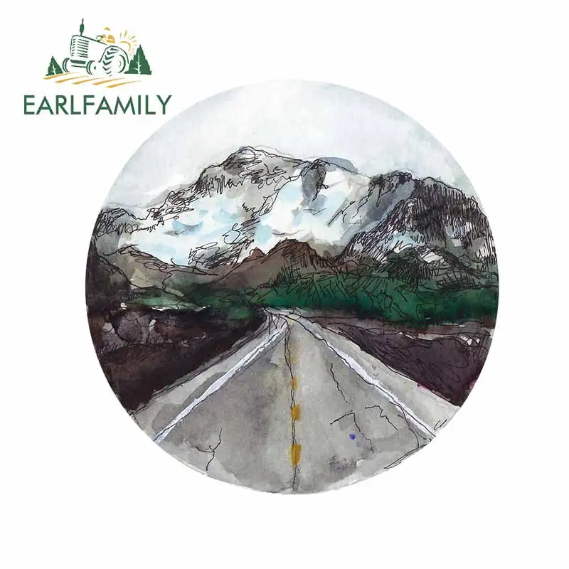 

EARLFAMILY 13 см x 12,9 см для автомагистрали переводная картинка для гор и дальности наклейка на холодильник устойчивая к царапинам Автомобильная ...