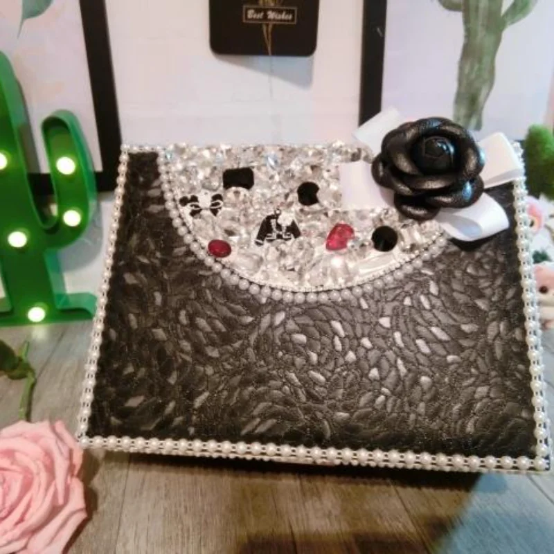 Шкатулка для ювелирных украшений с бриллиантами двухслойный вместительный