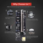 10 шт. новейший TISHRIC PCIE Riser 009009S Plus PCI PCI-E VER009S Plus карточка майнинга Riser 6Pin Райзер PCIE x16 экспресс-карта