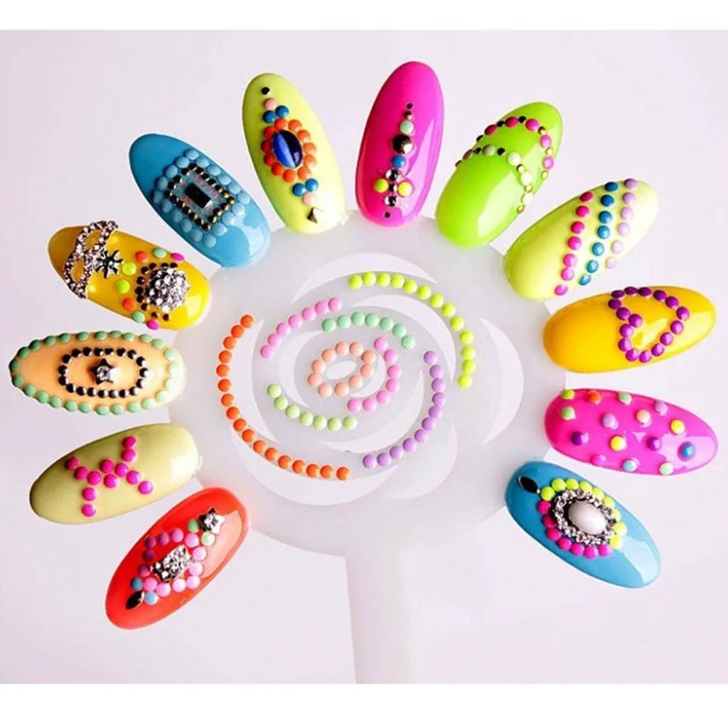 

120 Pieces Shape Plastic Nail Art Sticks Display Board Ring
