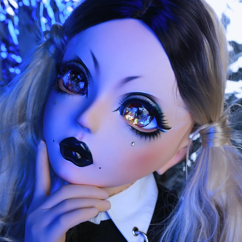 

(HIDOLLS 13) женские маски ручной работы из кремниевой смолы с полуголовой для косплея японские ролевые игры BJD Kigurumi маски