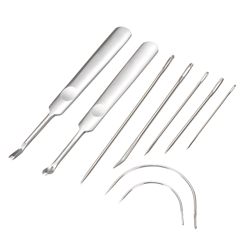 Juego de perforadores de costura, herramientas de mano para trabajo de cuero, Kit de artesan&iacute;a, costura a mano, tallado, sill&iacute;n de trabajo, 18 unids/set-5