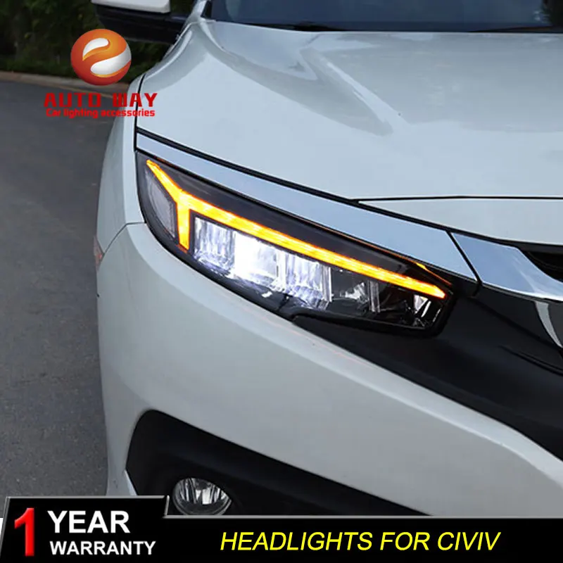 Автомобильные светодиодные фары 2016 2017 корпус для Honda civic Civic линзы фар двойной луч