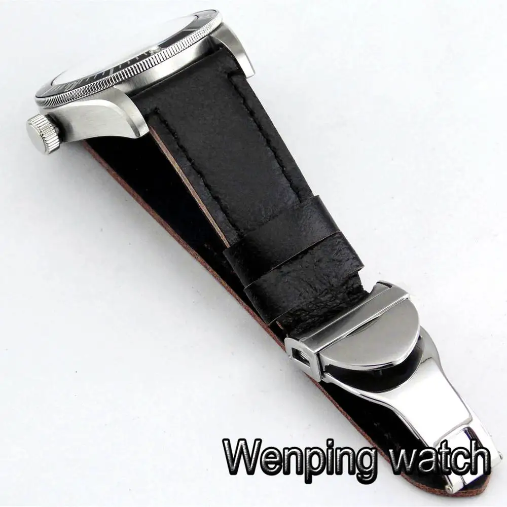 Мужские роскошные механические Автоматические водонепроницаемые часы с черной