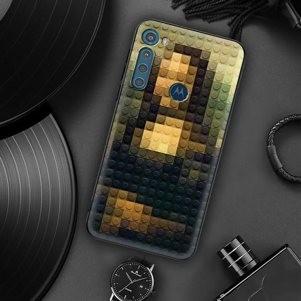 

Luxury Phone Cover for Motorola G8 G9 G Power E6S Edge G10 G30 G9 One Fusion Plus Play 5G Silicone Case Colorful Block