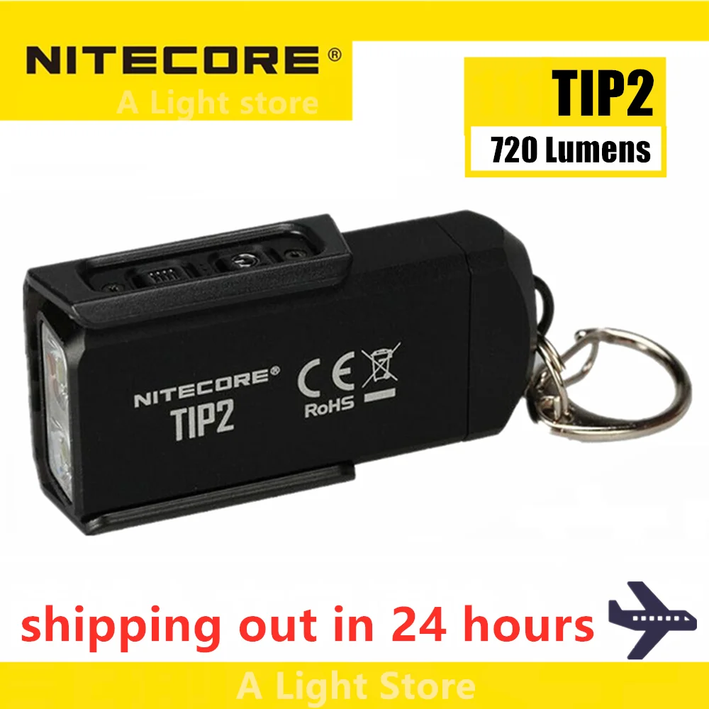 Оригинальная вспышка NITECORE TIP2 светсветильник льник для брелока CREE XP-G3 S3 720 люмен USB