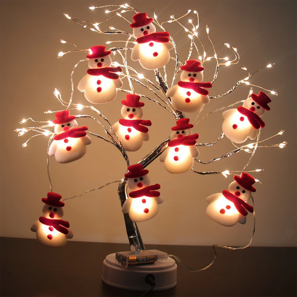 

Рождественская мультяшная гирлянда, 1,5 м, 10 светодиодов, лампа на батарейках для рождественской елки, украшение для вечеринки, комнаты, сада,...