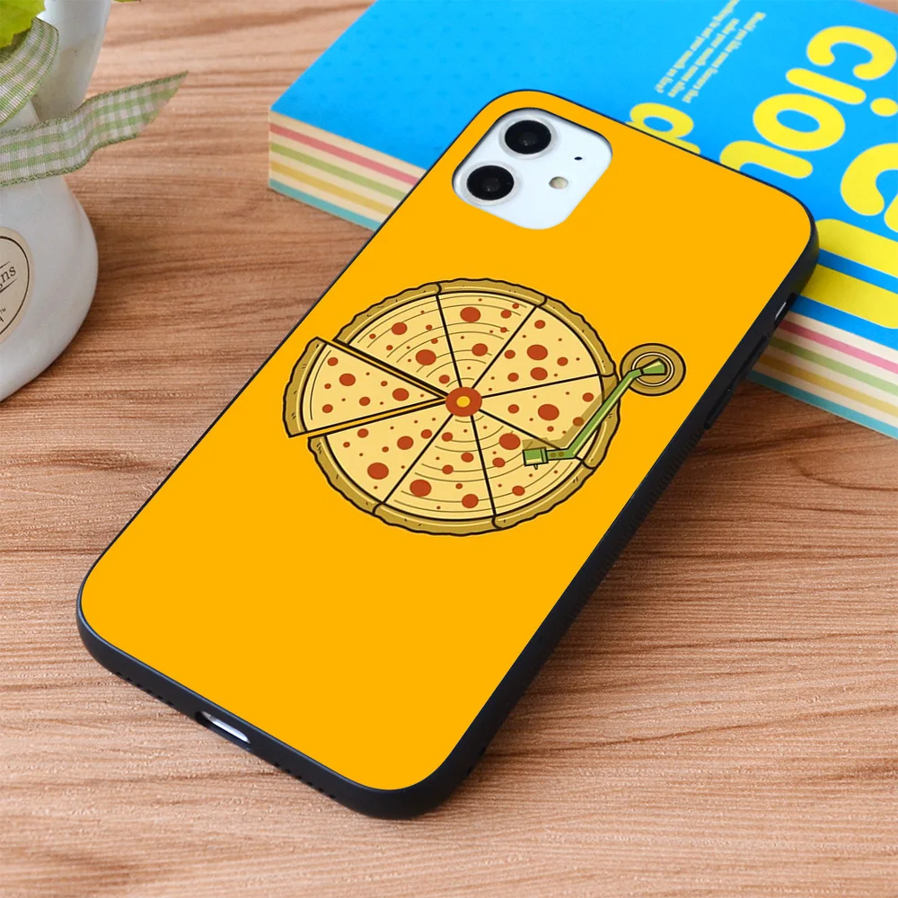 

For iPhone Pizza Vinyl Soft TPU border Apple iPhone Case