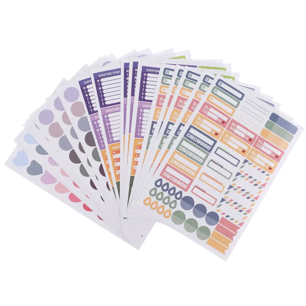 

20 Sheets Colorful Dot Label Stickers Scrapbook DIY Stickers Planner Stickers