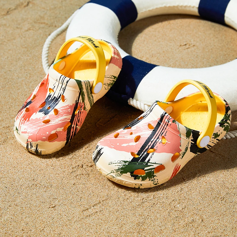 Новая модная детская одежда Обувь для сада Мальчиков и пляжные туфли девочек из