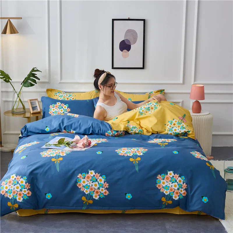 Комплект постельного белья для дома с розовым сердцем комплект из 3/4 предметов