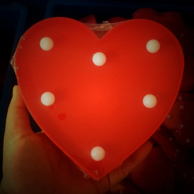 Светящиеся 3D Любовь Сердце Marquee светильники в форме букв домашние декоративные