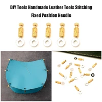 5pcs handmade leather diy tool fixed position basting needle stitching locking suture edge leather sewing craft located craft