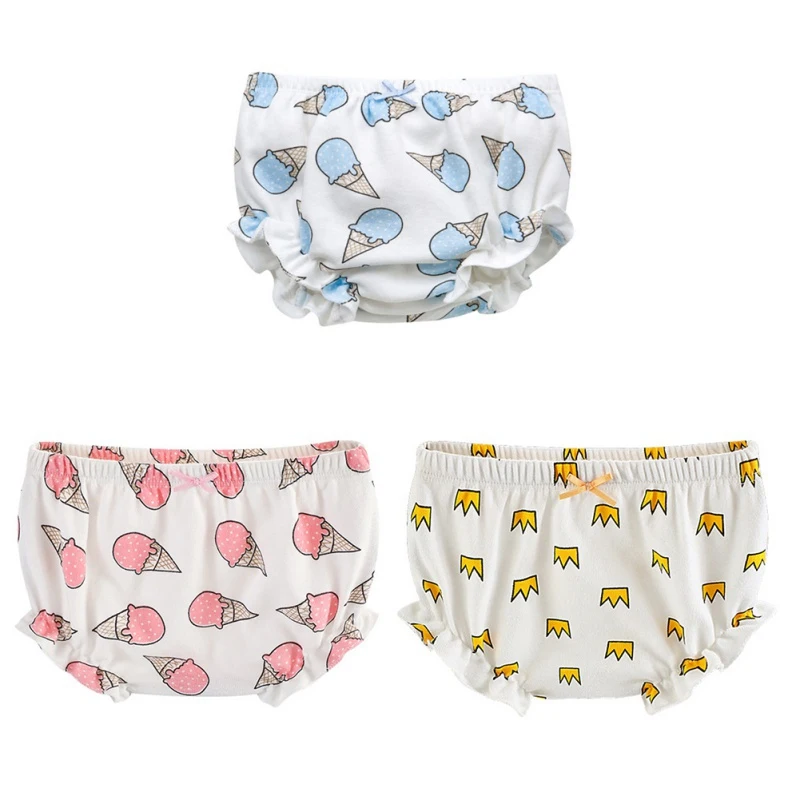 Новые повседневные модные милые трусики для маленьких девочек детские трусы с