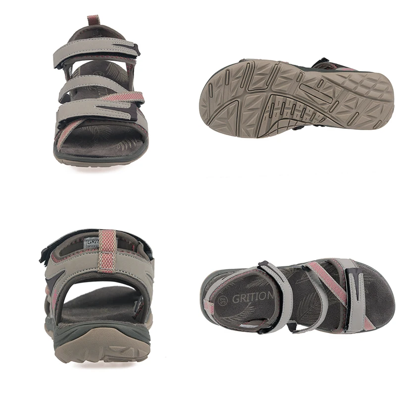 Сандалии GRITION женские с регулируемой лямкой легкие пляжные туфли на плоской