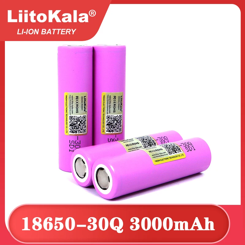 Liitokala 3,6 В 18650 оригинальный ICR18650 30Q 18650 3000 мАч 3,7 в литиевый перезаряжаемый аккумулятор электронные инструменты батареи