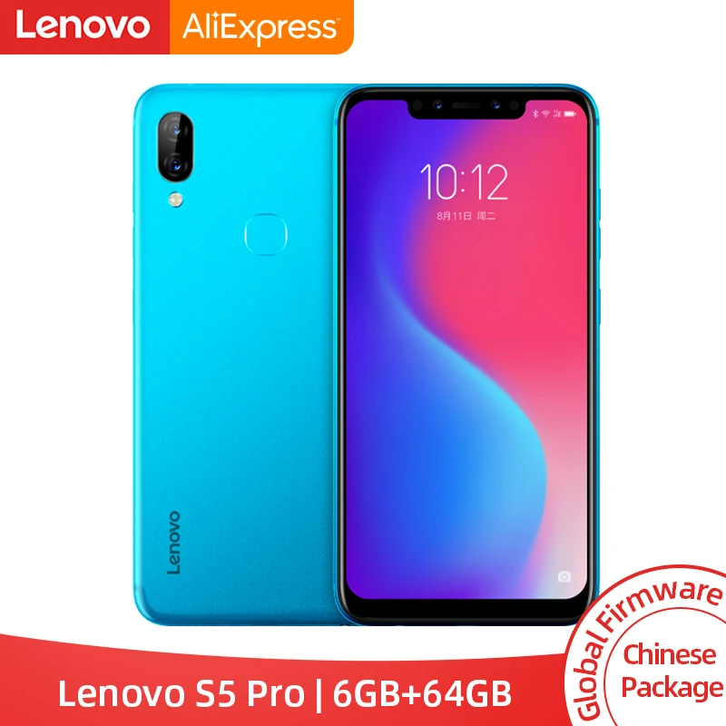 Lenovo S5 Pro с глобальной прошивкой 6 ГБ 64 восьмиядерный смартфон Snapdragon 636
