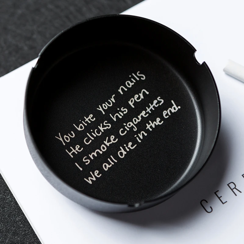 Держатель пепельницы для пепла прочный из нержавеющей стали черный матовый